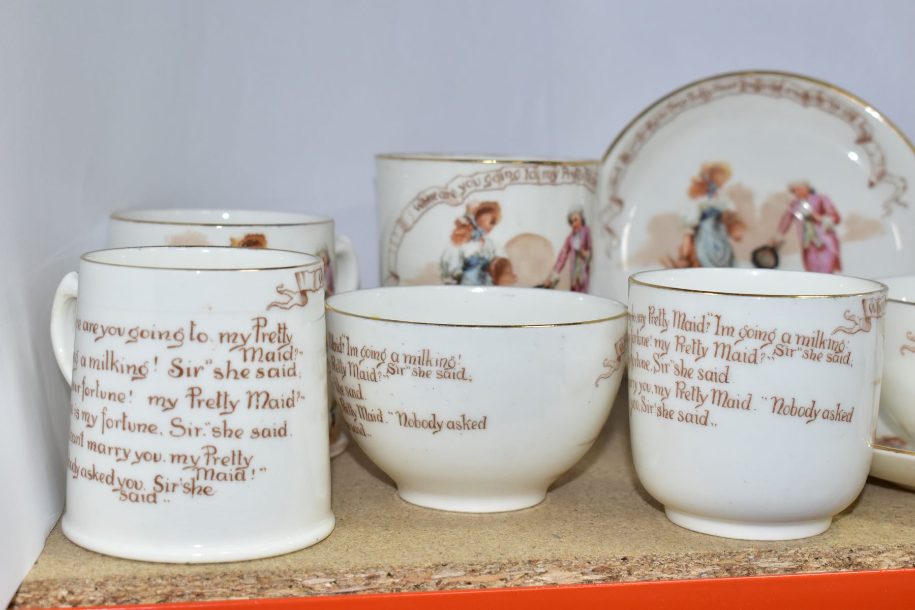 EIGHT PIECES OF ROYAL DOULTON NURSERY RHYMES 'A' SERIES WARE, DESIGNED BY WILLIAM SAVAGE COOPER, ' - Image 4 of 9