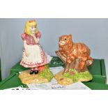 A PAIR OF BOXED LIMITED EDITION BESWICK WARE FIGURES FROM ALICE IN WONDERLAND SERIES, 'The