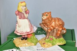 A PAIR OF BOXED LIMITED EDITION BESWICK WARE FIGURES FROM ALICE IN WONDERLAND SERIES, 'The