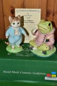 A BOXED PAIR OF BESWICK WARE LIMITED EDITION BEATRIX POTTER FIGURES, BP9C, comprising Tom Kitten and