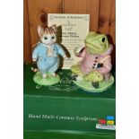 A BOXED PAIR OF BESWICK WARE LIMITED EDITION BEATRIX POTTER FIGURES, BP9C, comprising Tom Kitten and
