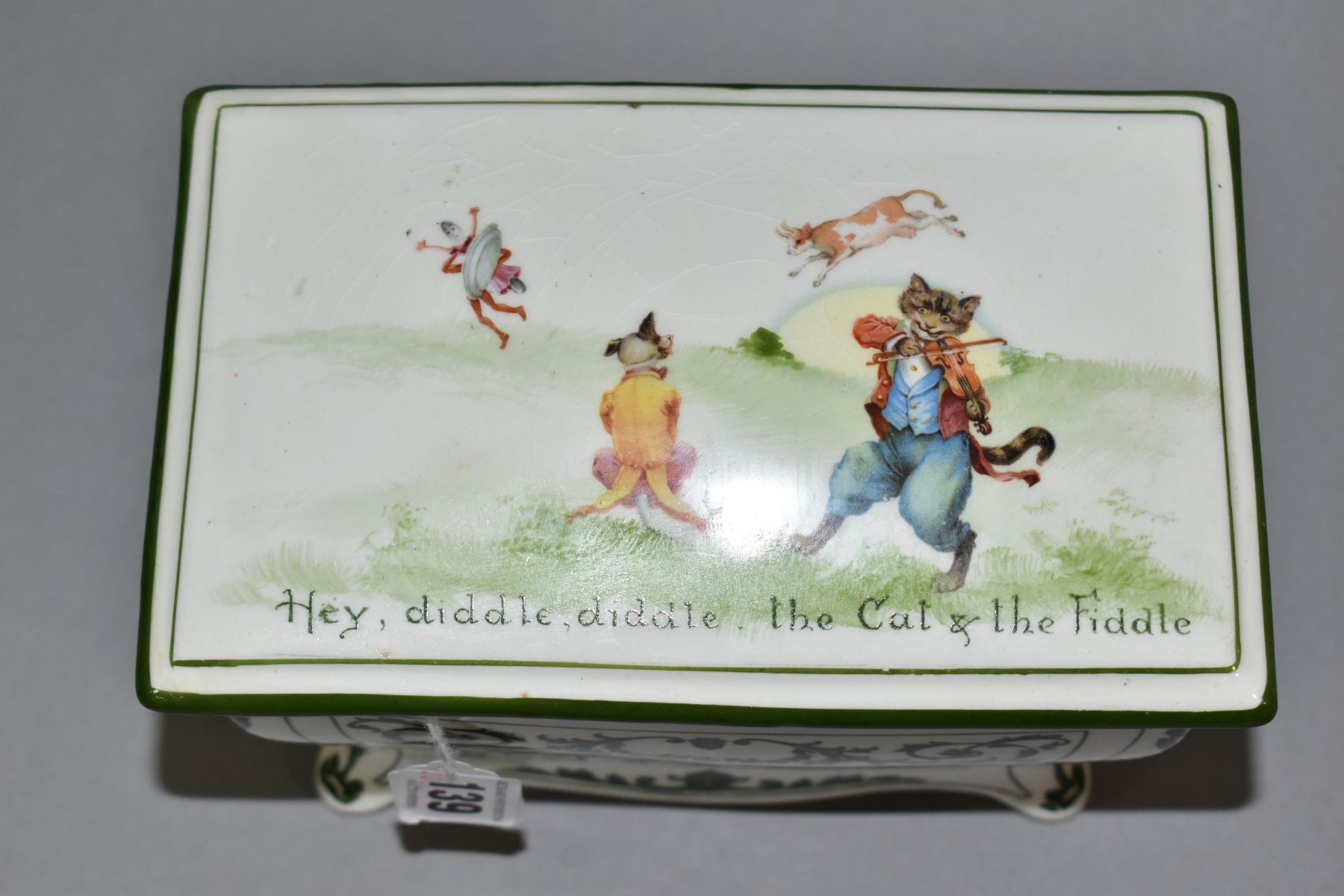 A ROYAL DOULTON NURSERY RHYMES 'A' SERIES WARE HUNTLEY & PALMERS BISCUIT CASKET IN THE FORM OF A - Image 2 of 7