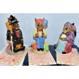 THREE BOXED ROYAL DOULTON LIMITED EDITION BUNNYKINS TOBY JUGS EXCLUSIVELY FOR U.K.I. CERAMICS LTD,