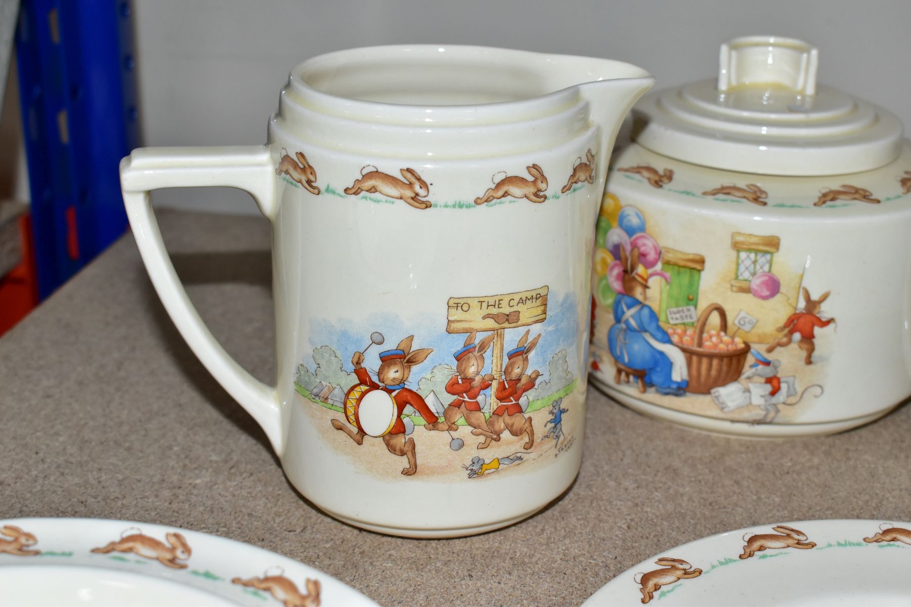 SIX PIECES OF ROYAL DOULTON BUNNYKINS EARTHENWARE TABLEWARES DESIGNS BY BARBARA VERNON AND WALTER - Image 10 of 14