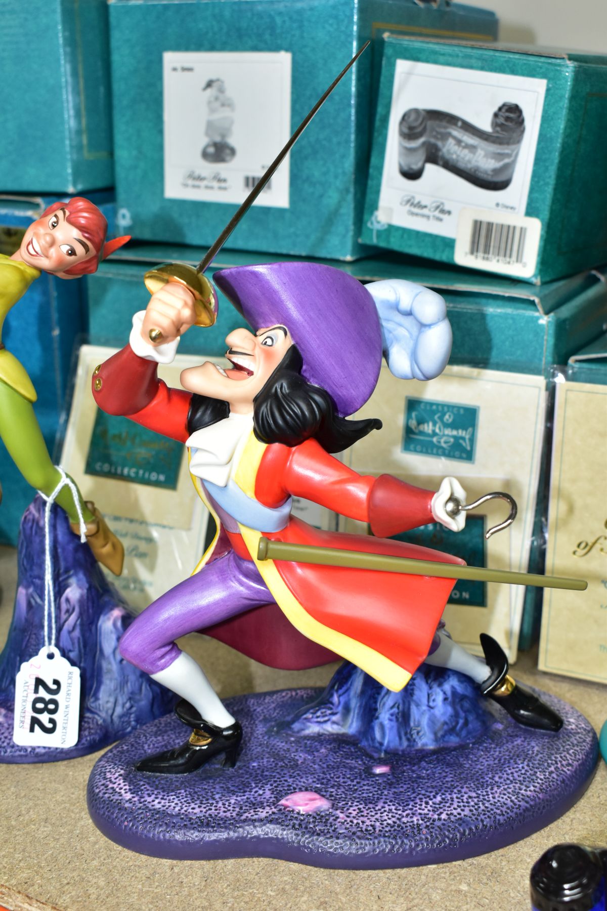 SEVEN BOXED WALT DISNEY CLASSICS COLLECTION CERAMIC FIGURES FROM PETER PAN, comprising 'Nobody Calls - Image 5 of 12