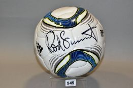 AN ADIDAS SPEEDCELL SIZE FIVE FOOTBALL AUTOGRAPHED BY ROD STEWART, the ball is in unused condition