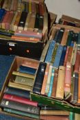 BOOKS, ex library approximately one hundred and eighty six titled in five boxes featuring poetry,