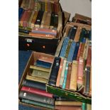 BOOKS, ex library approximately one hundred and eighty six titled in five boxes featuring poetry,