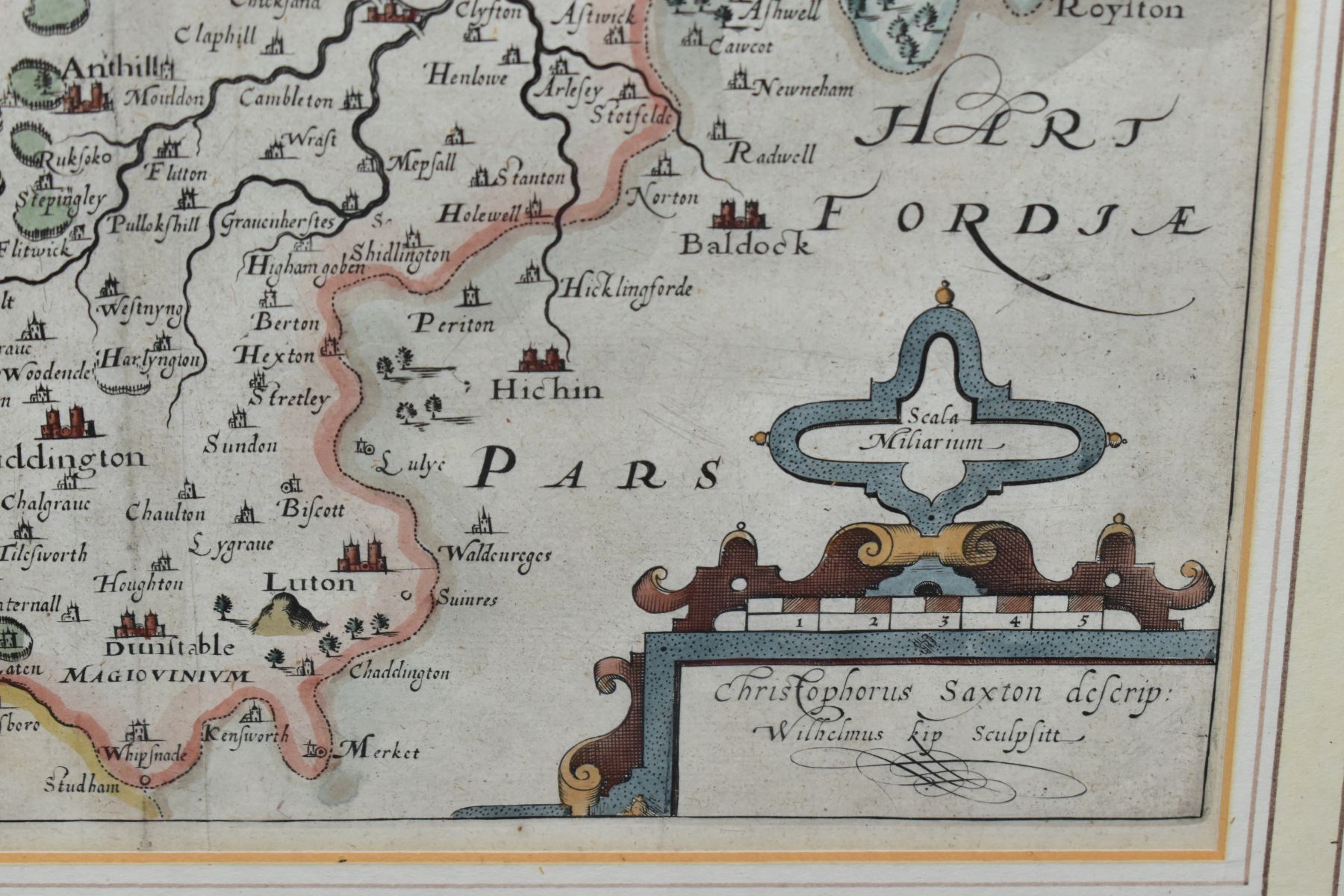 TWO 17TH CENTURY MAPS BY CHRISTOPHER SAXTON, the first map of Barkshire with William Hole 'Comitatus - Image 8 of 9