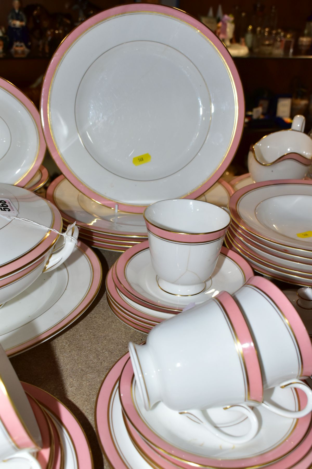 ROYAL WORCESTER HOWARD PART DINNER SERVICE, comprising five dinner plates, one cracked, one chipped, - Image 4 of 10