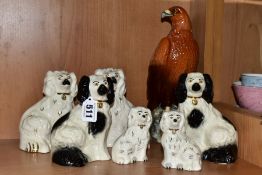 A GROUP OF ROYAL DOULTON AND BESWICK ITEMS, comprising a pair of Royal Doulton Old English Dogs,