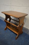 AN ERCOL GOLDEN DAWN MAGAZINE RACK