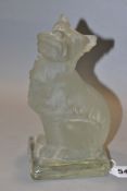 A GLASS GOEBEL SCULPTURE OF A SCOTTIE DOG, etched mark and dated 1979 to the base, approximate