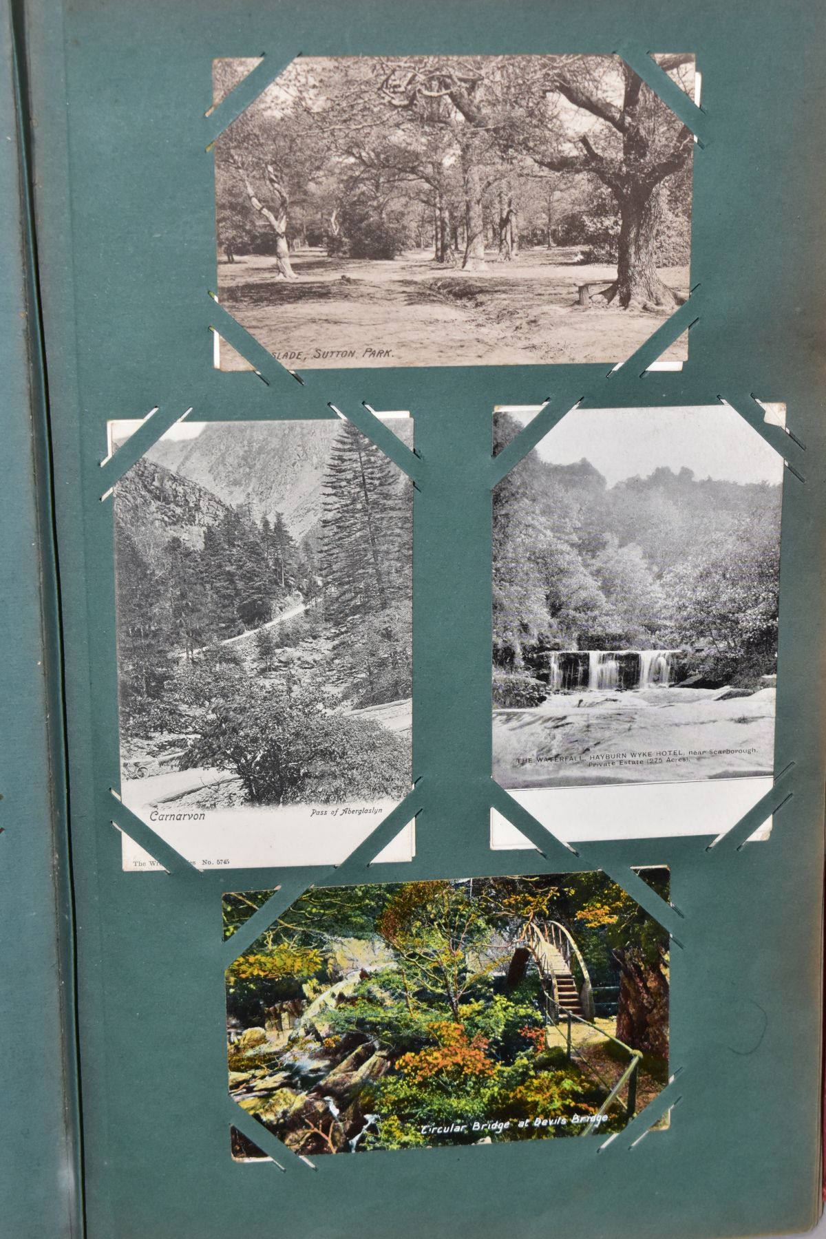 POSTCARDS, a collection of approximately 390 postcards in two albums featuring topographical scenes, - Image 9 of 15