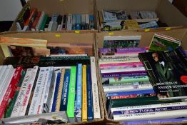 BOOKS, approximately one hundred and seventy titles in four boxes to include Contemporary