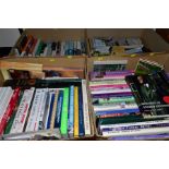 BOOKS, approximately one hundred and seventy titles in four boxes to include Contemporary