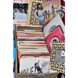 A TRAY CONTAINING OVER ONE HUNDRED AND TWENTY 7in SINGLES including five by The Beatles, two by T