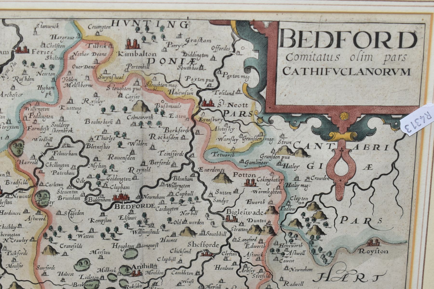 TWO 17TH CENTURY MAPS BY CHRISTOPHER SAXTON, the first map of Barkshire with William Hole 'Comitatus - Image 7 of 9