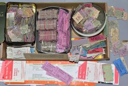 A QUANTITY OF ASSORTED RAILWAY TICKETS, assorted card and paper tickets, majority are British