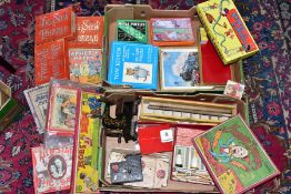 A COLLECTION OF VINTAGE BOXED GAMES & PUZZLES, to include 'Glevum series' 'Humpty Dumpty Sat on a