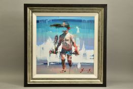 CHRISTIAN HOOK (BRITISH 1971) 'MAR DE PONIENTE', a signed limited edition print of a small child