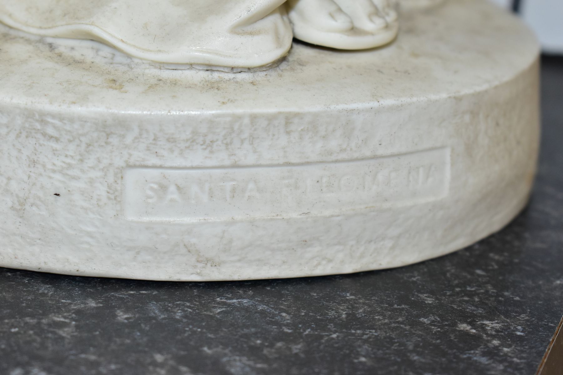 A COPELAND PARIAN WARE SCULPTURE OF SANTA FILOMENA, published by J.Durham S.C September 1865, - Image 4 of 11