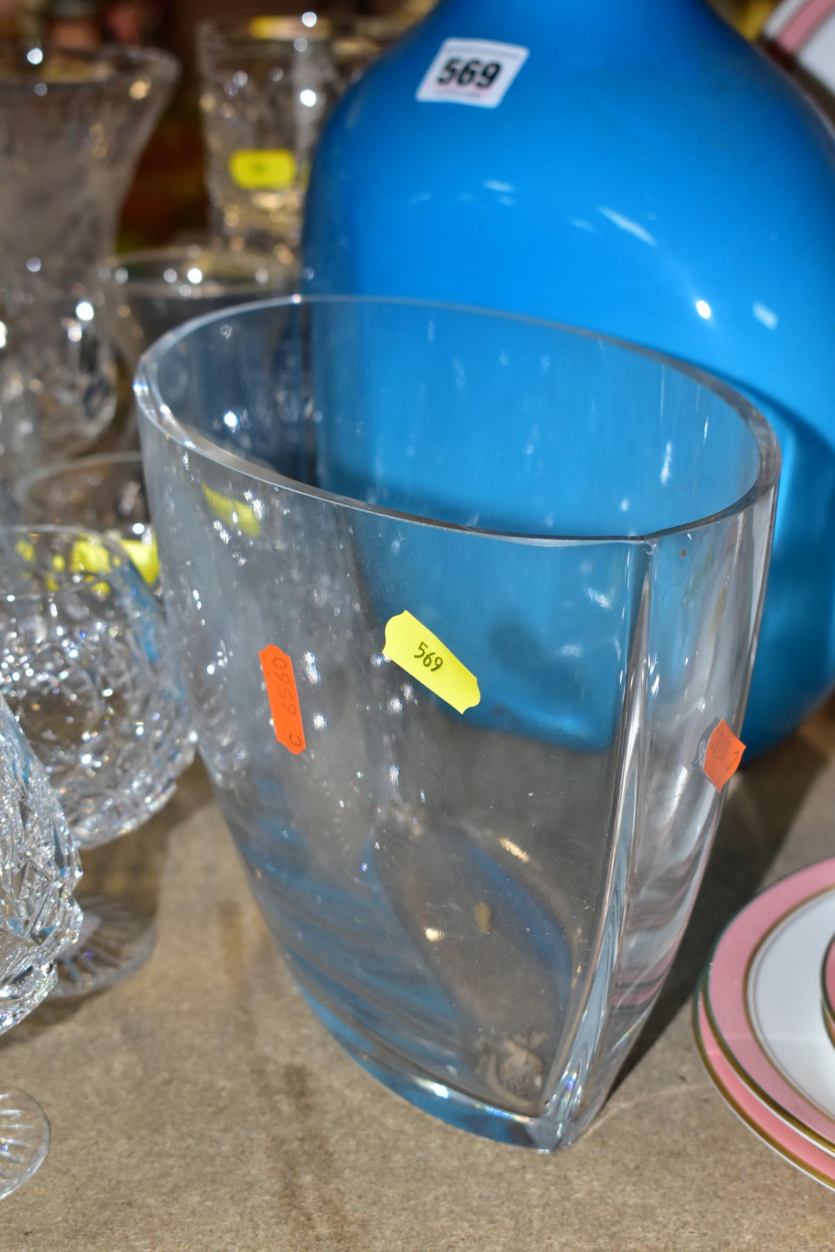 A QUANTITY OF CUT GLASS ETC, to include incomplete sets of brandy, wine and port glasses etc, - Image 7 of 10