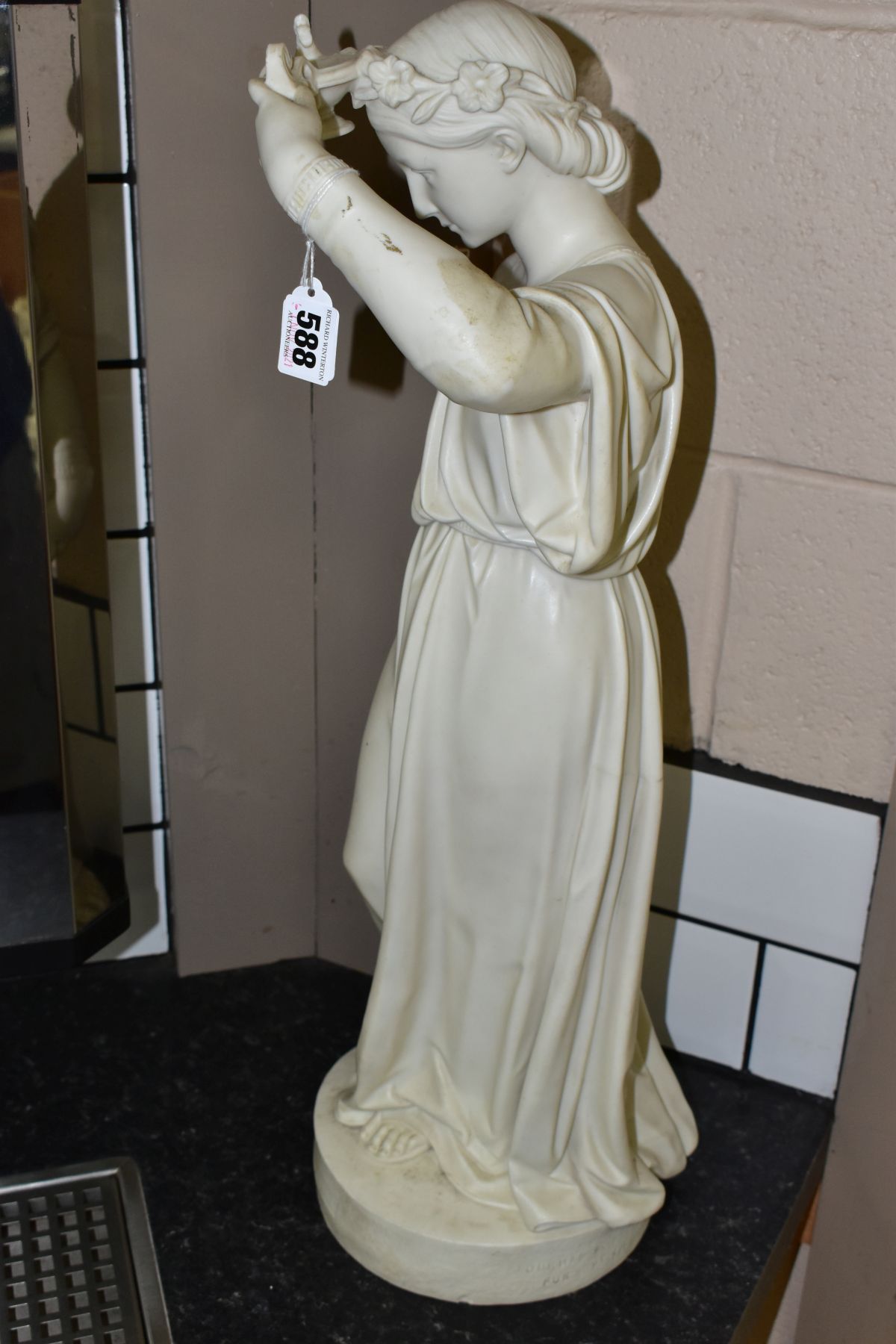 A COPELAND PARIAN WARE SCULPTURE OF SANTA FILOMENA, published by J.Durham S.C September 1865, - Image 8 of 11