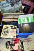 A BOX OF SINGLES RECORDS AND LPS, including singles by Joan Baez, Arthur Wilkinson & His