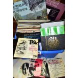 A BOX OF SINGLES RECORDS AND LPS, including singles by Joan Baez, Arthur Wilkinson & His