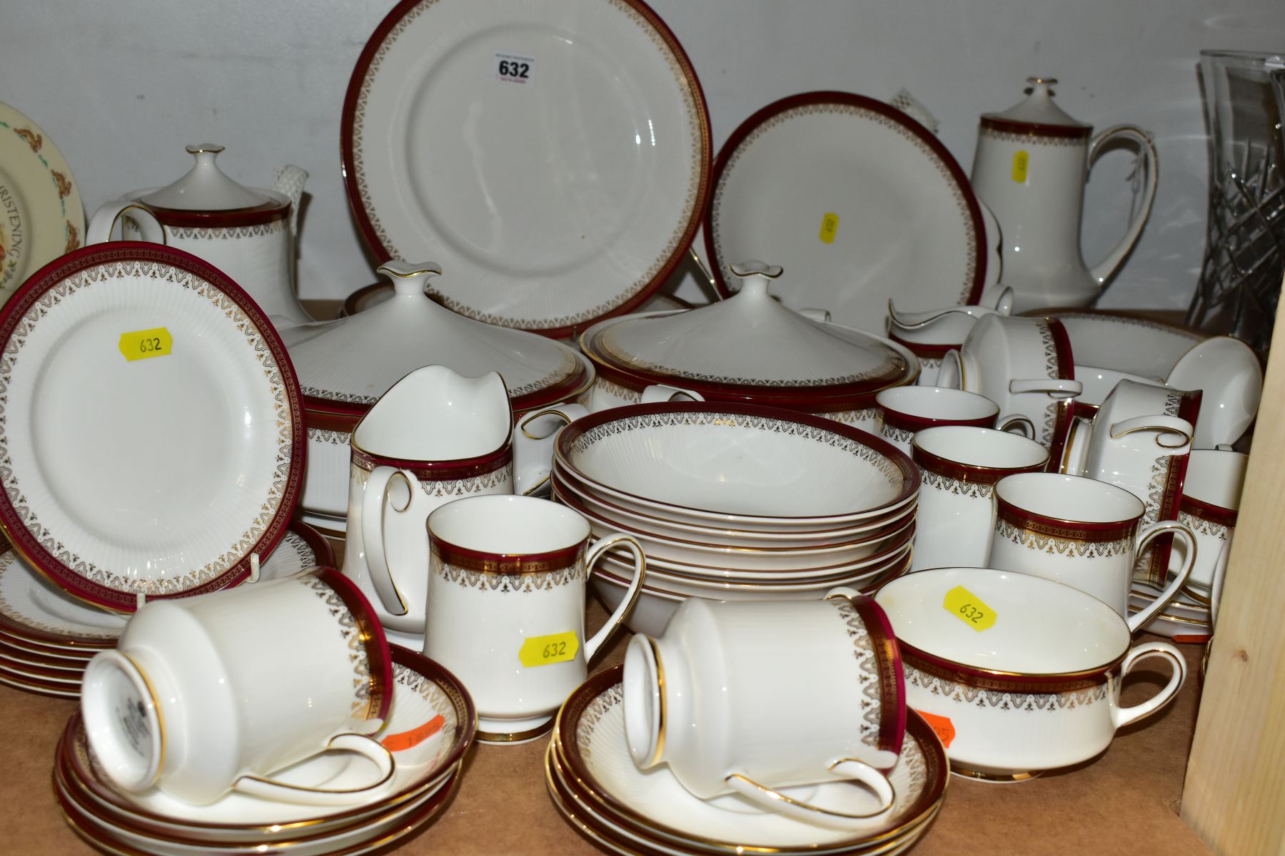 A SIXTY FOUR PIECE PARAGON/ROYAL ALBERT HOLYROOD DINNER SERVICE, comprising tea pot, coffee pot, two