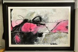 ANNIE RODRIGUE (CANADIAN CONTEMPORARY) 'BUBBLEGUM', an abstract composition signed bottom right,