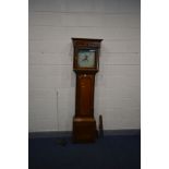 EDWARD BELL OF UTTOXETER, STAFFORDSHIRE, A GEORGE III OAK AND MAHOGANY CROSSBANDED 30 HOUR