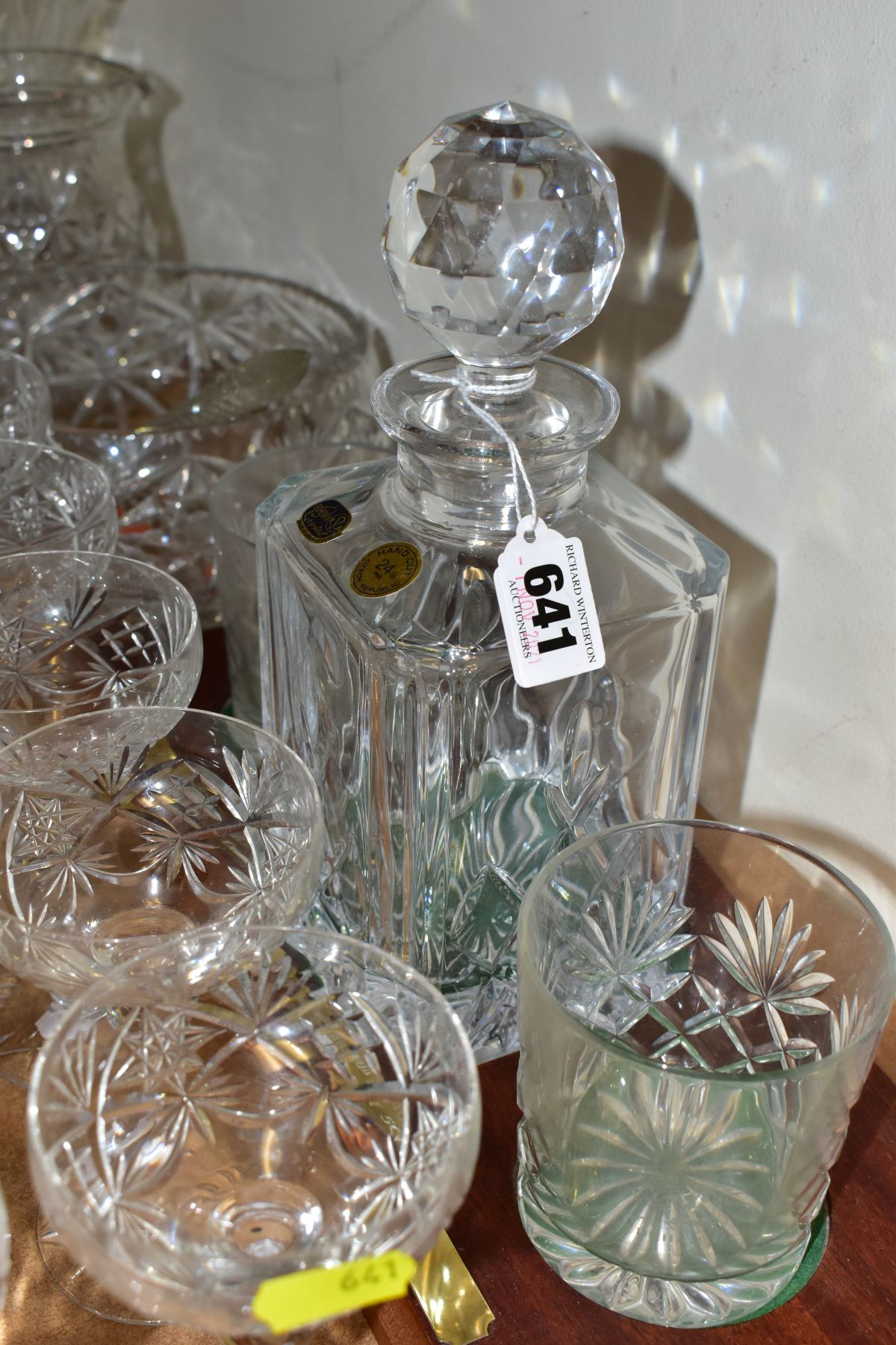 A QUANTITY OF CUT CRYSTAL AND OTHER GLASSWARES, to include a Bohemia Crystal decanter and two - Image 7 of 7