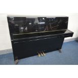 YAMAHA (c2005) A MODEL B1 PE OVERSTUNG UPRIGHT PIANO, in an ebonised gloss case, serial number