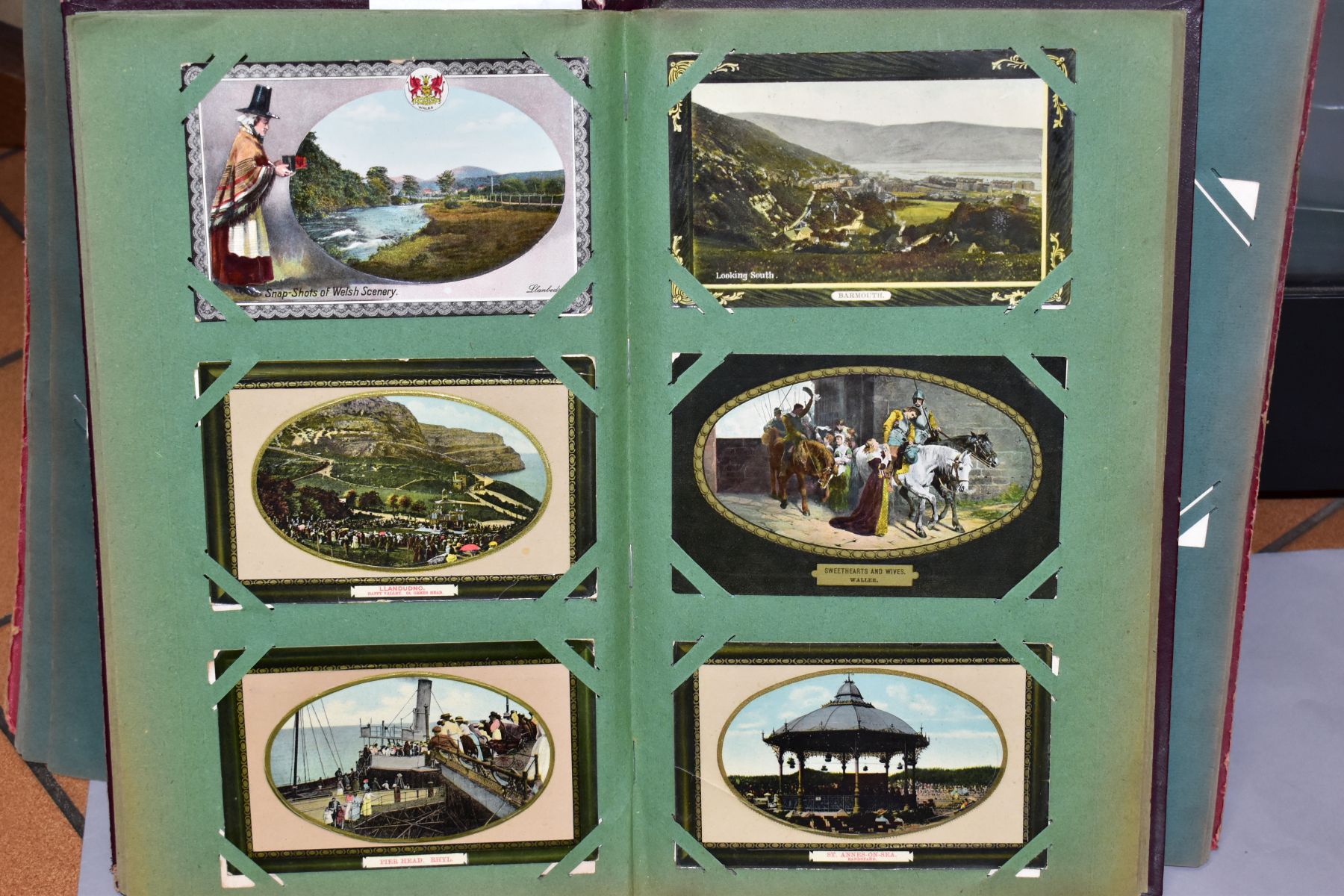 POSTCARDS, a collection of approximately 390 postcards in two albums featuring topographical scenes, - Image 13 of 15