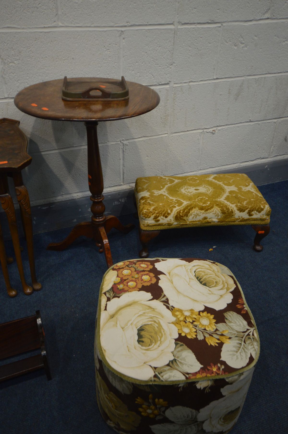 A SELECTION OF OCCASIONAL FURNITURE, to include a walnut nest of three tables, Georgian style - Image 2 of 4