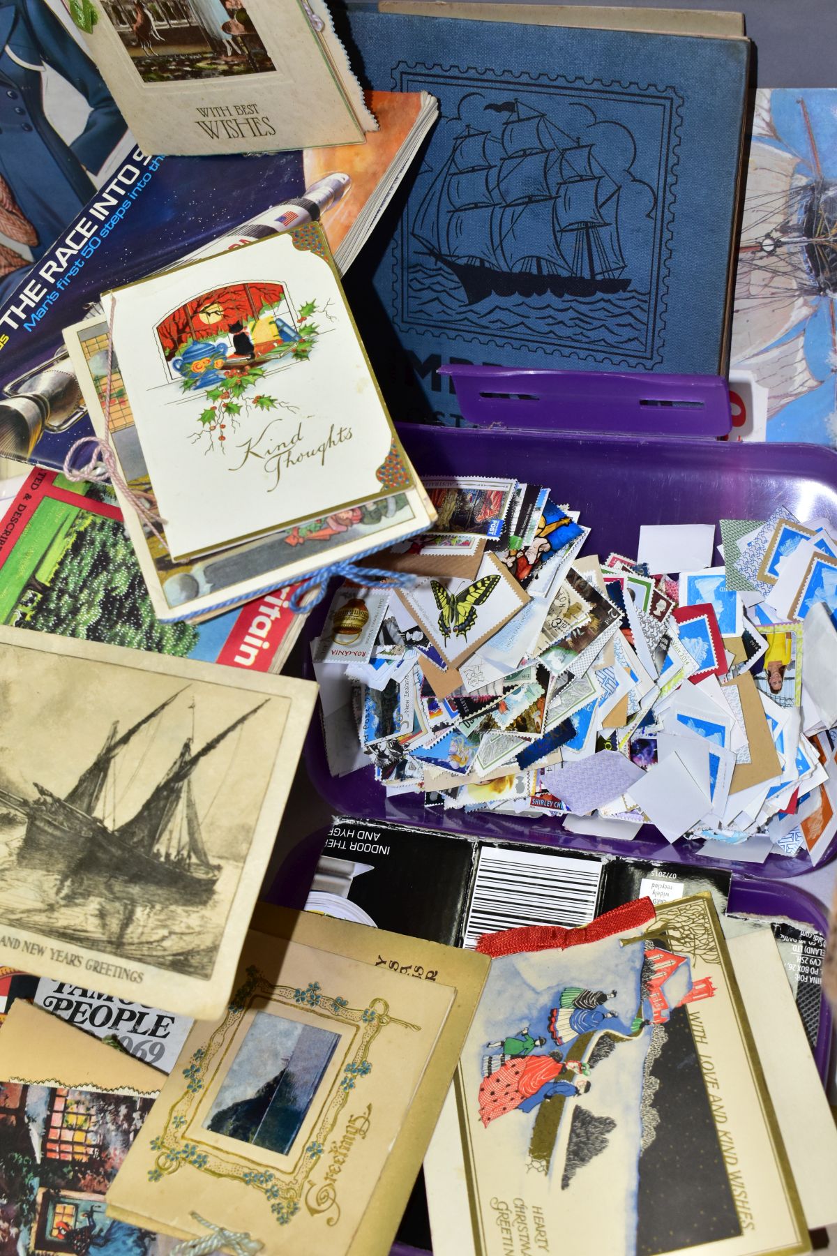 PAPER EPHEMERA, a collection of postcards, cigarette cards and modern stamps - Image 2 of 3