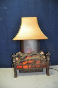A SUNHOUSE LTD VINTAGE ELECTRIC FIRE EFFECT HEATER with two speed convector fan heater log effect on