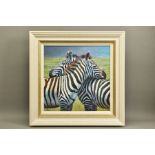 TONY FORREST (BRITISH 1961) 'NEAREST AND DEAREST', a signed limited edition print of zebras 9/195,