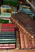 BOOKS, approximately sixty five titles in three boxes to include 6 vols. of Harmsworth's Household