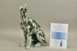 APRIL SHEPHERD (BRITISH CONTEMPORARY) 'ON GUARD' a limited edition cast porcelain sculpture of a