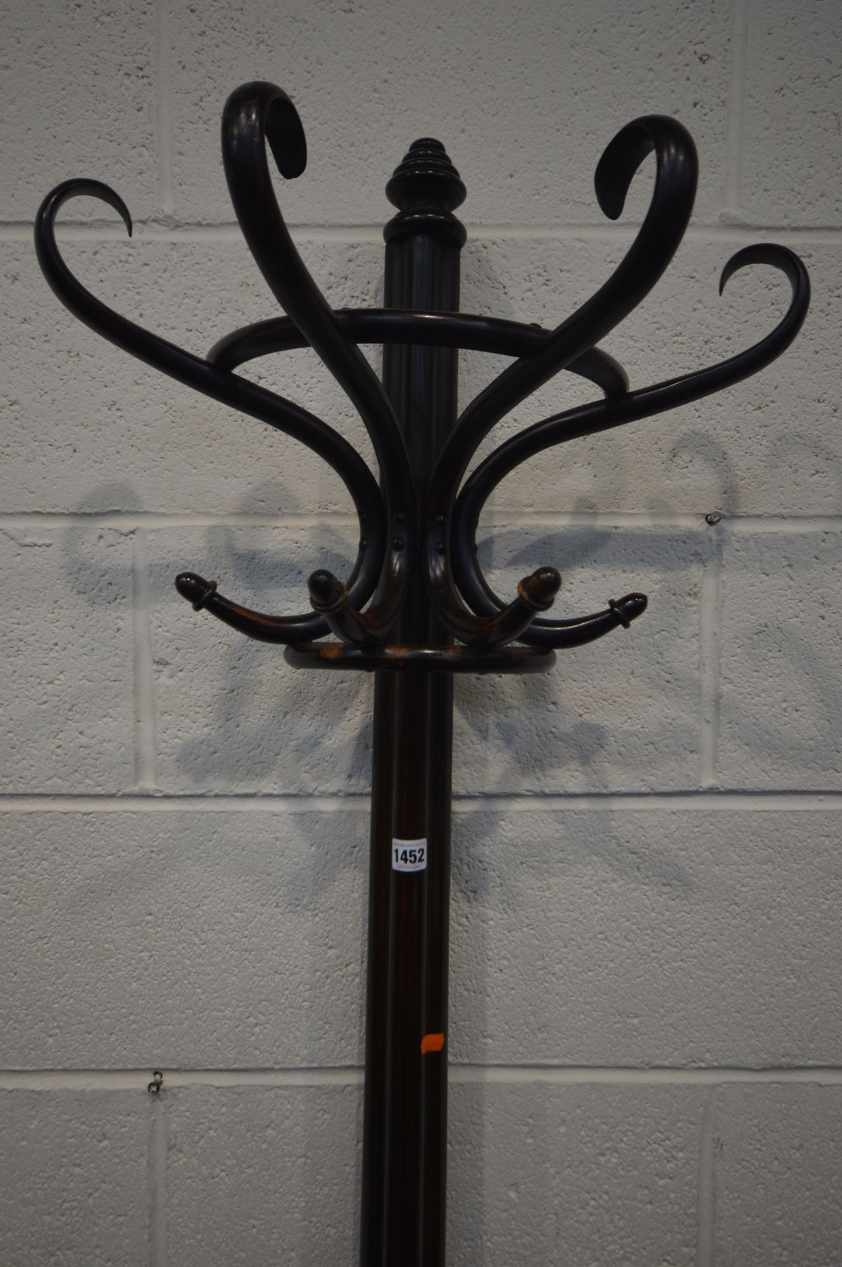 A THONET STYLE BENTWOOD HALF ROUND WALL HAT/STICK STAND, height 201cm - Image 2 of 3