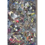 A LARGE QUANTITY OF COSTUME JEWELLERY, to include seven individual bags of mixed jewellery