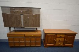 THREE VARIOUS SIDEBOARDS, to include a McIntosh teak sideboard (originally a wall unit base) a