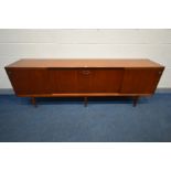 HENRY ROSENGREN HANSEN FOR BRANDE MOBELINDUSTRI, DENMARK, a 1960's teak sideboard, having four