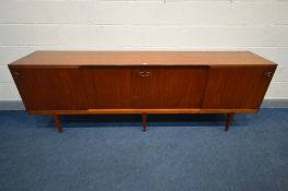 HENRY ROSENGREN HANSEN FOR BRANDE MOBELINDUSTRI, DENMARK, a 1960's teak sideboard, having four