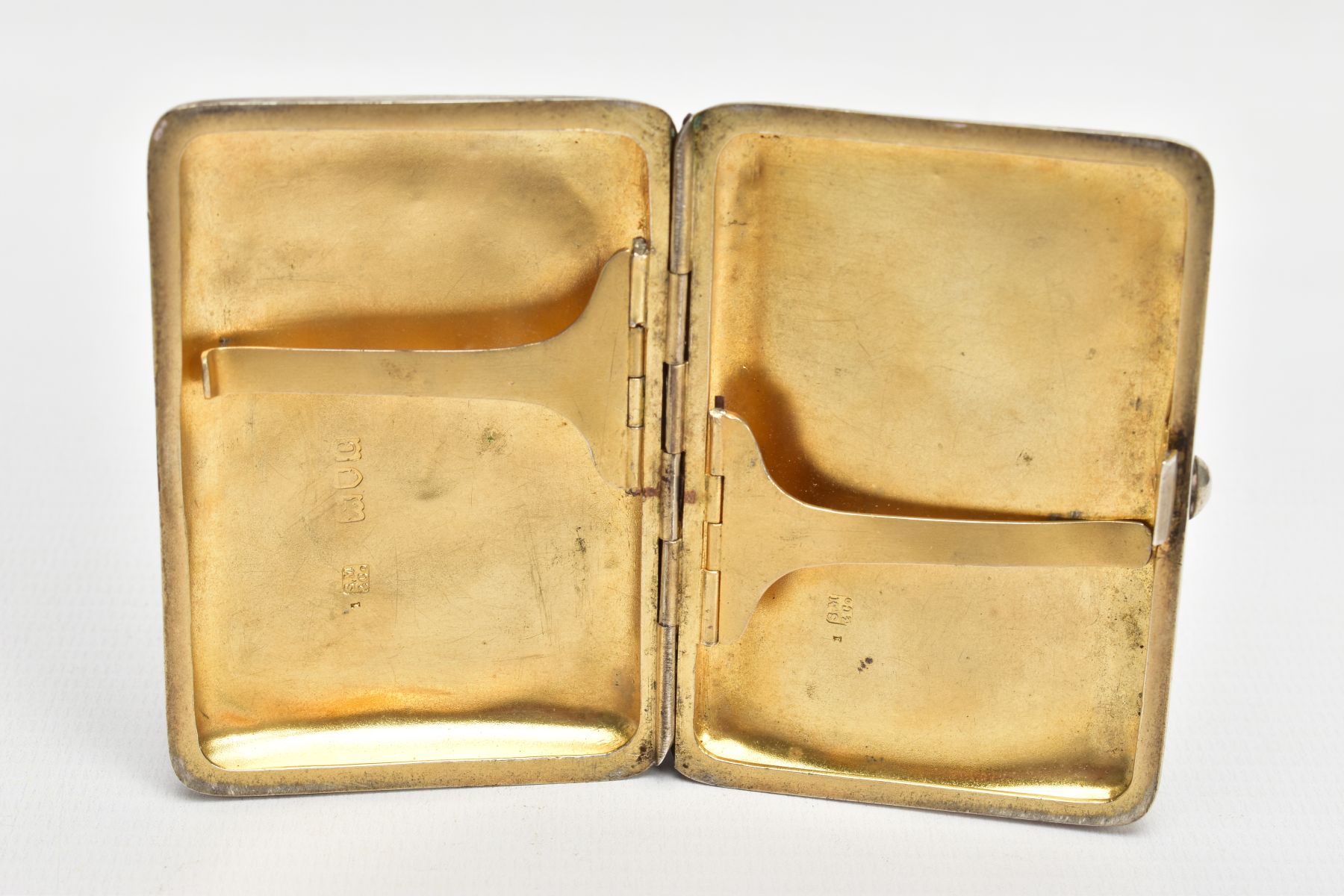 A LATE VICTORIAN SILVER CIGARETTE CASE, of rectangular outline with engraved initials across one top - Image 2 of 3