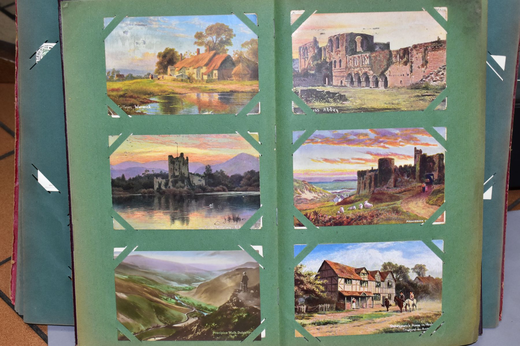 POSTCARDS, a collection of approximately 390 postcards in two albums featuring topographical scenes, - Image 11 of 15