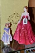 A BOXED COALPORT LADY FIGURE 'THE COLLINGWOOD COLLECTION ROSEMARY', height 21cm, together with a